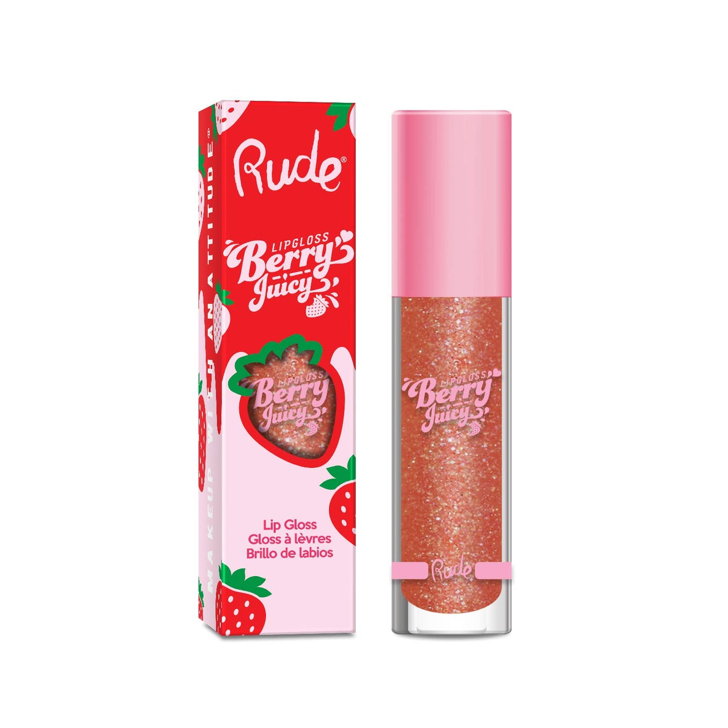 Rude Cosmetics - Berry Juicy Lip Gloss Pink
