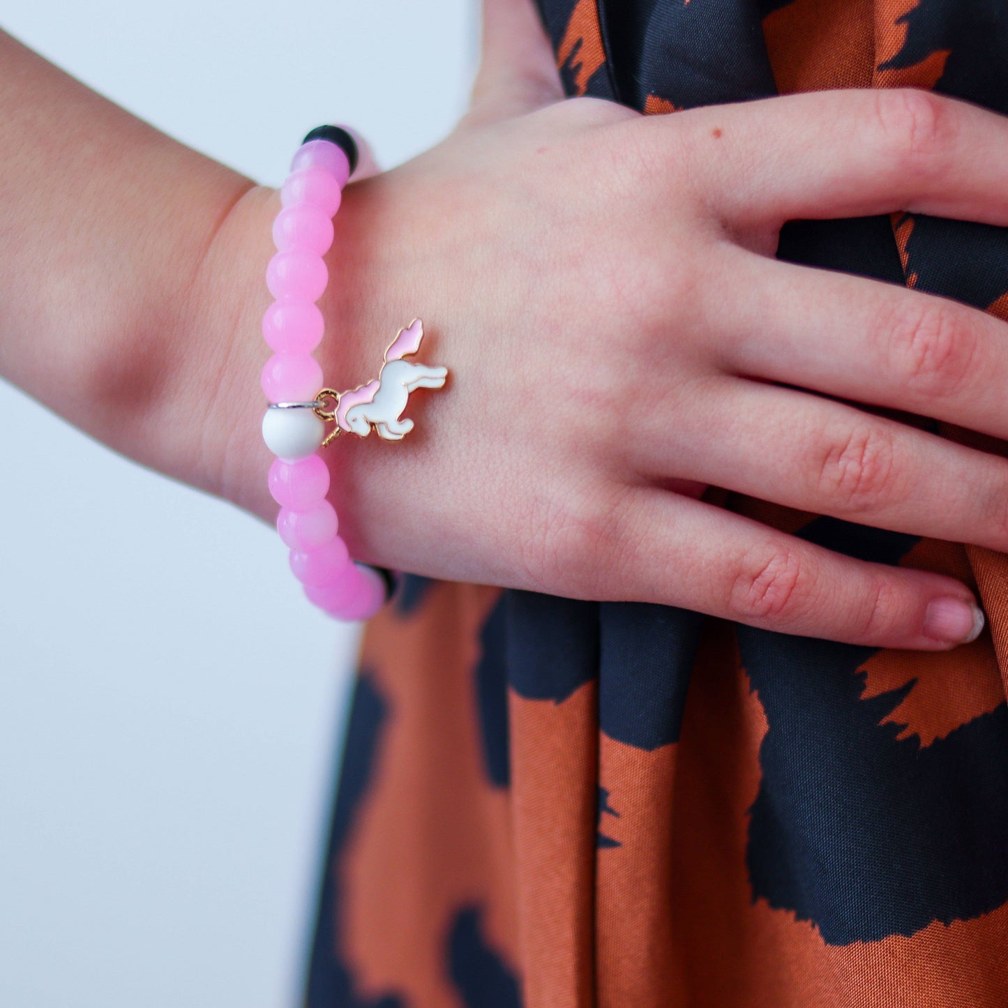 Frog Sac - Glow in the Dark Unicorn Charm Bubble Bracelets
