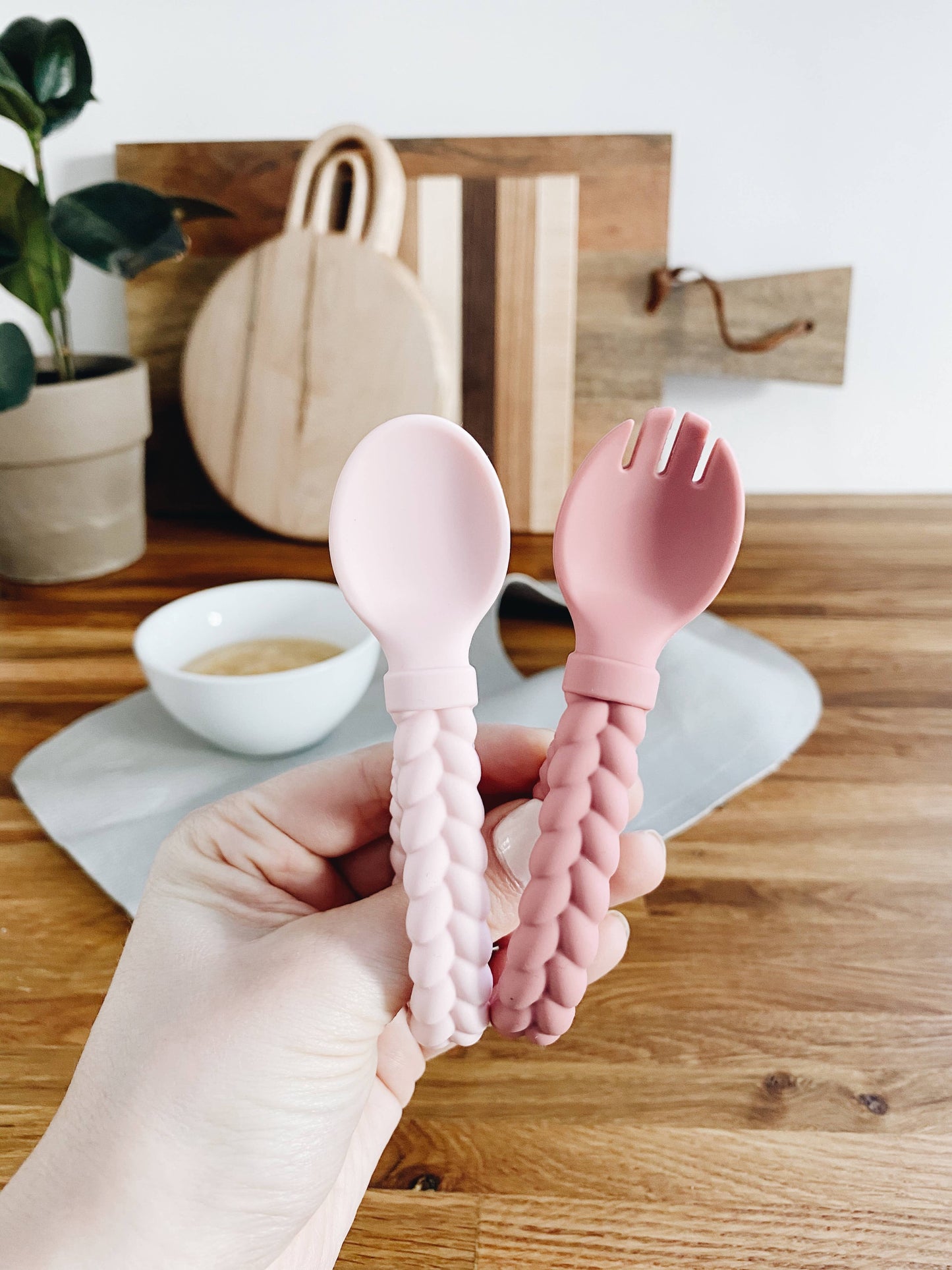 Itzy Ritzy - Sweetie Spoons Spoon + Fork Set: Pink