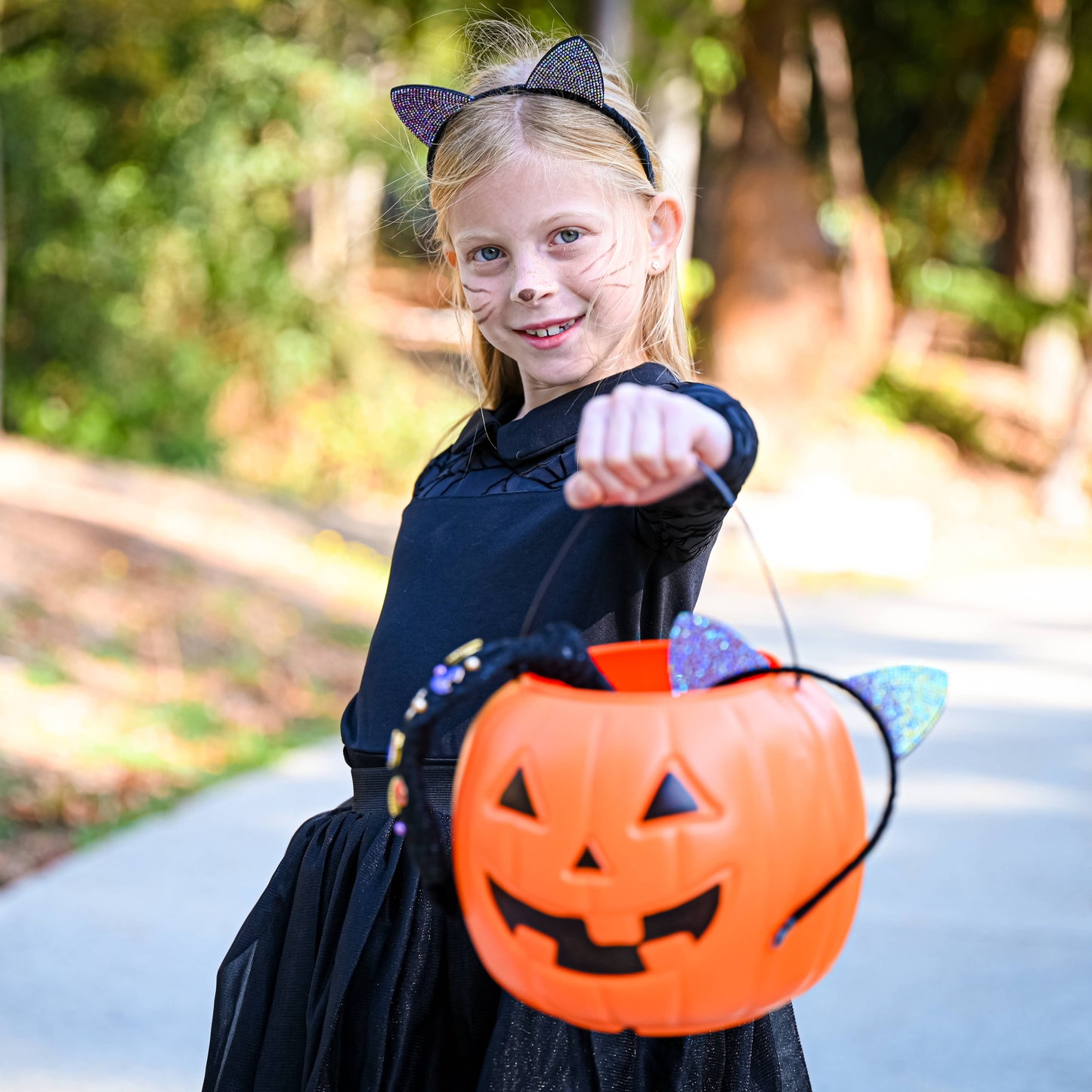 Frog Sac - Cat Ears Headband - Kids Dual Sided Rhinestone Hairband