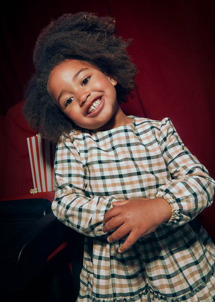 Mayoral - Plaid Dress with Bow Details