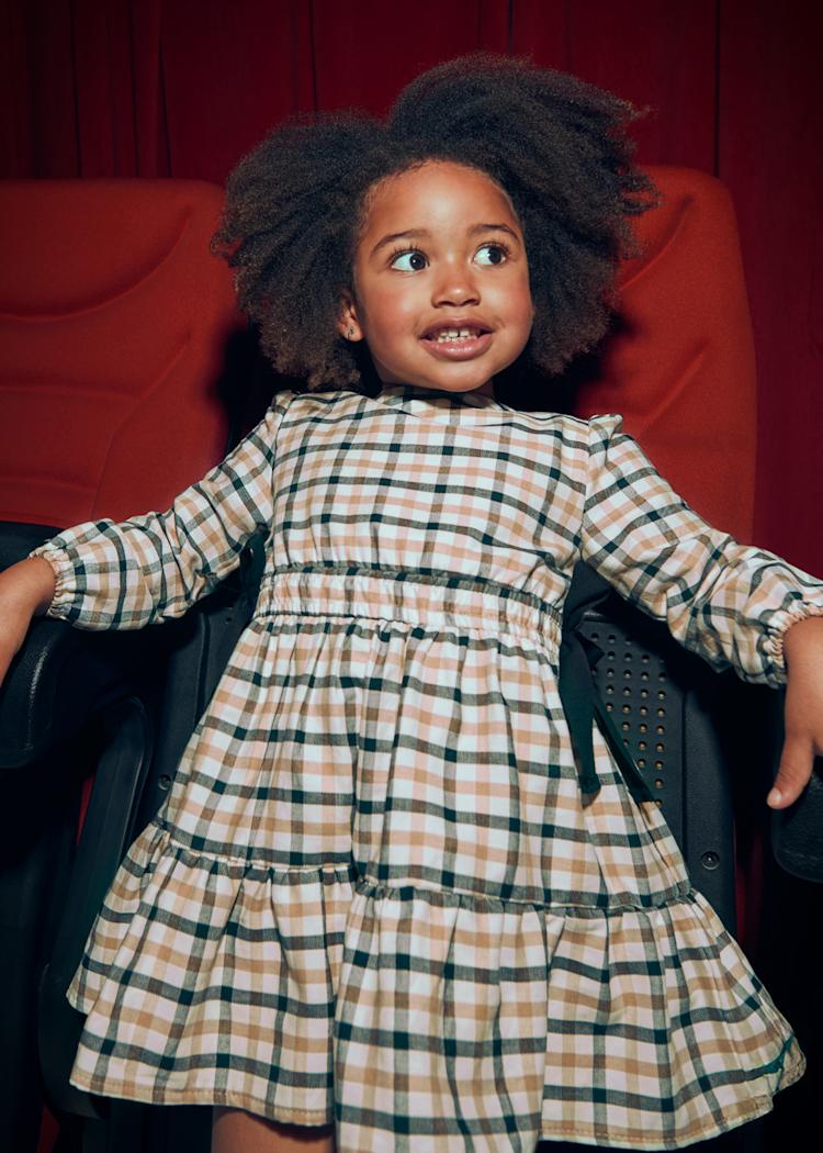 Mayoral - Plaid Dress with Bow Details