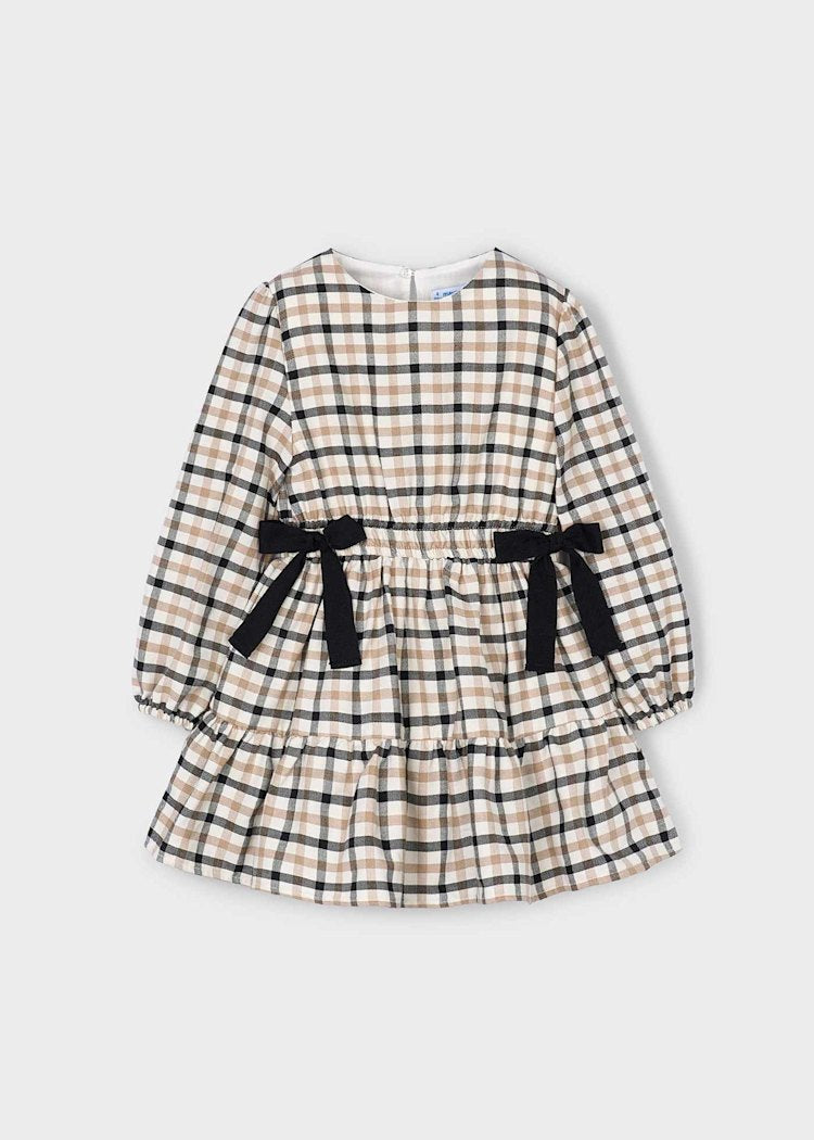 Mayoral - Plaid Dress with Bow Details
