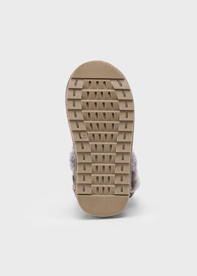 Mayoral - Girl Faux Fur Lined Boots - Metallic Taupe