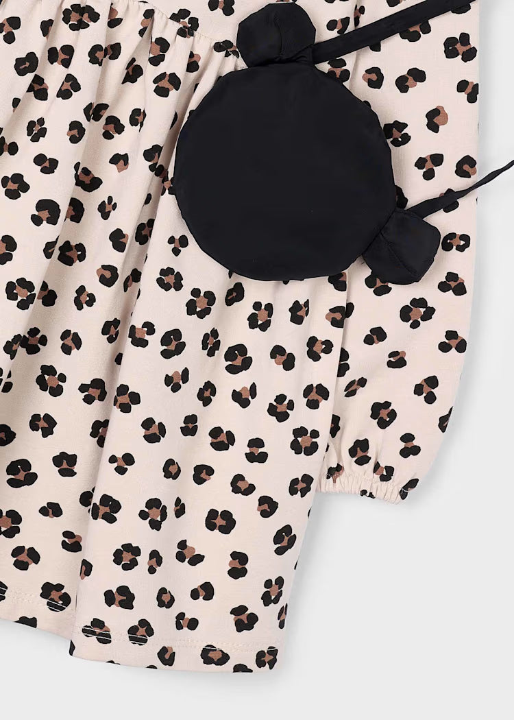 Mayoral - Sand Fleece Dress with Purse