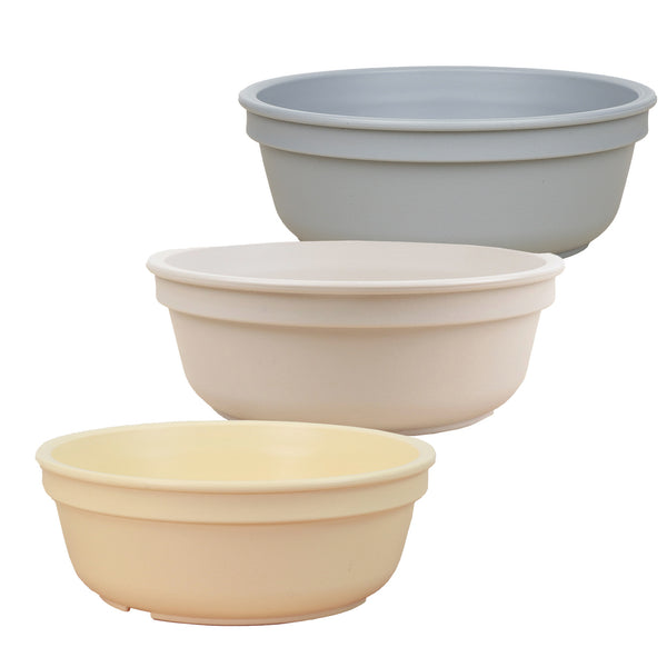 Re-play 3PK 12 Oz Bowls, Lemon Drop, Sand, Grey