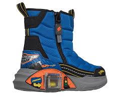 Skechers Garage Race Mode Kids Boot Blue/Orange