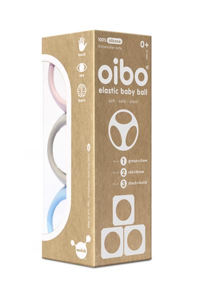 Moluk Oibo Silicon Ball: 3-set pastel / ice blue, baby pink, beige