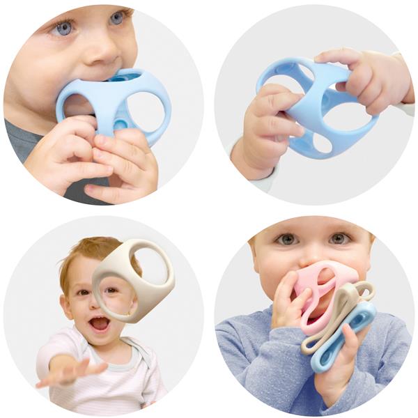 Moluk Oibo Silicon Ball: 3-set pastel / ice blue, baby pink, beige