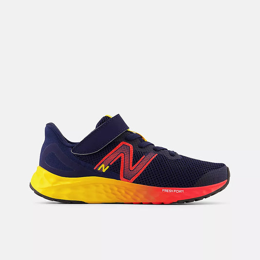 New Balance - Fresh Foam Arishi v4 Running Shoes - Bungee Lace with Top Strap - Little Kid - Team Navy