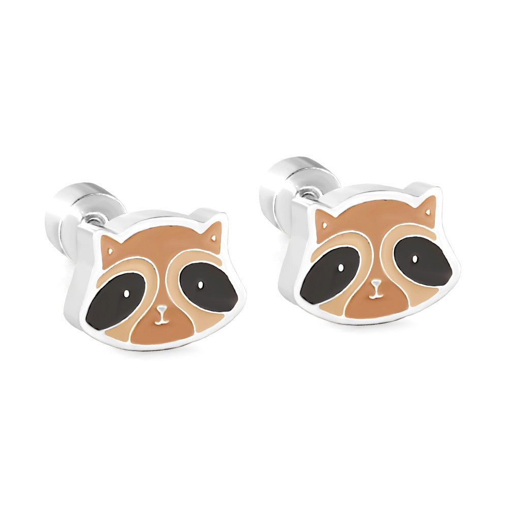 Oh! Cherise Stainless Steel Flat Back Earrings