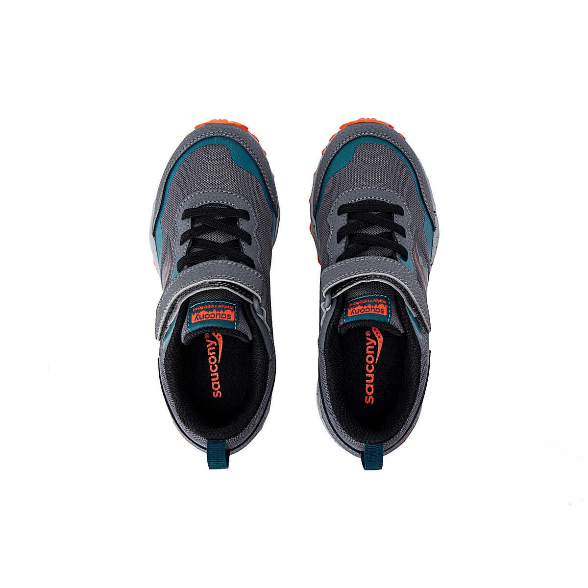 Saucony Big Kids Peregrine KDZ A/C Shield Sneaker - Grey/Teal