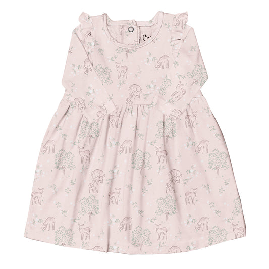 Coccoli Modal Dress - Fawn On Pink - 18M