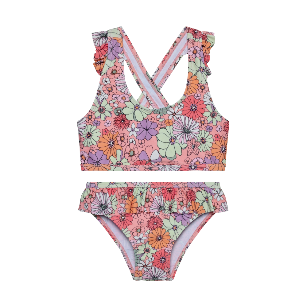 Color kids - 2 Pc Girls Swimsuit Bikini W. Skirt