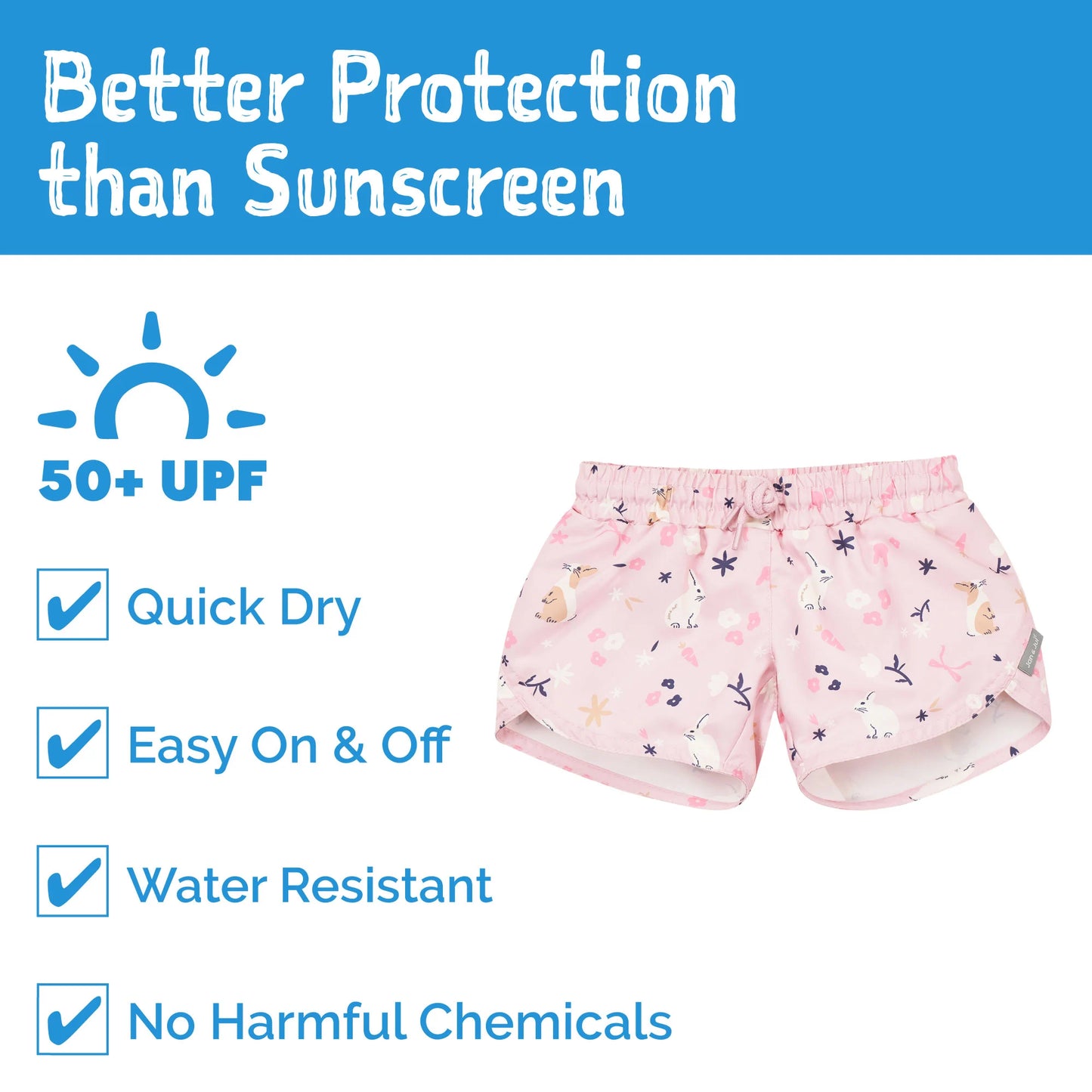 Jan & Jul -  Sun & Splash Girl's UV Swim Short