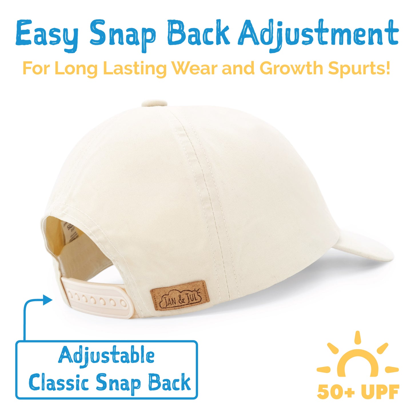 Jan & Jul - Kids UV Baseball Caps