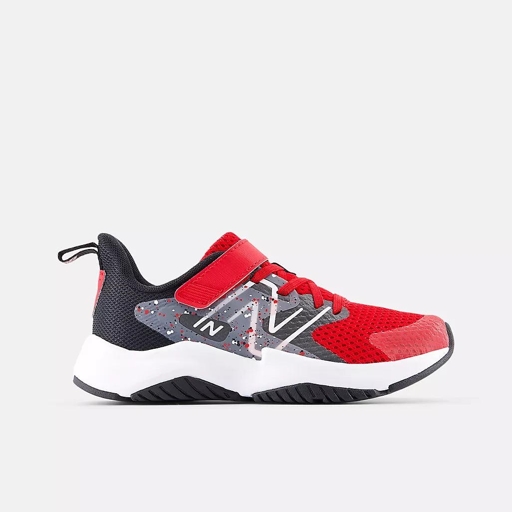 New Balance - Rave Run v2 Running Shoe - Bungee Lace with Top Strap - Big Kid - Team Red